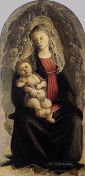  Botticelli Pintura Art%C3%ADstica - Madonna en la gloria con los serafines Sandro Botticelli
